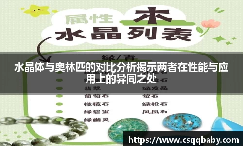 水晶体与奥林匹的对比分析揭示两者在性能与应用上的异同之处